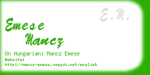 emese mancz business card